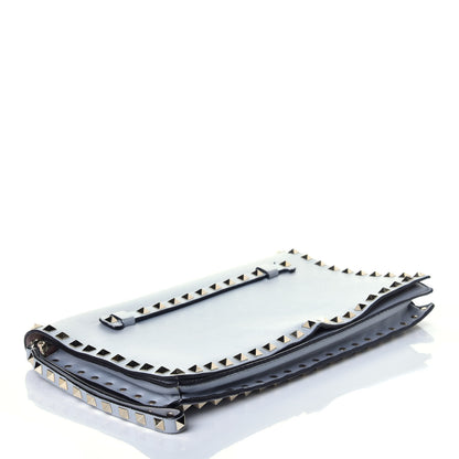 Valentino Garavani Nappa Rockstud Wristlet Clutch Water Sky 4 of 10