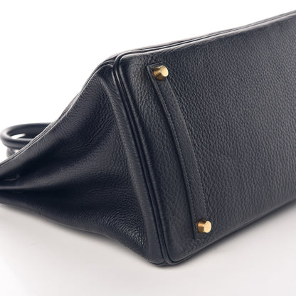 Hermes Taurillon Clemence Birkin 35 Bleu Indigo 33 of 36