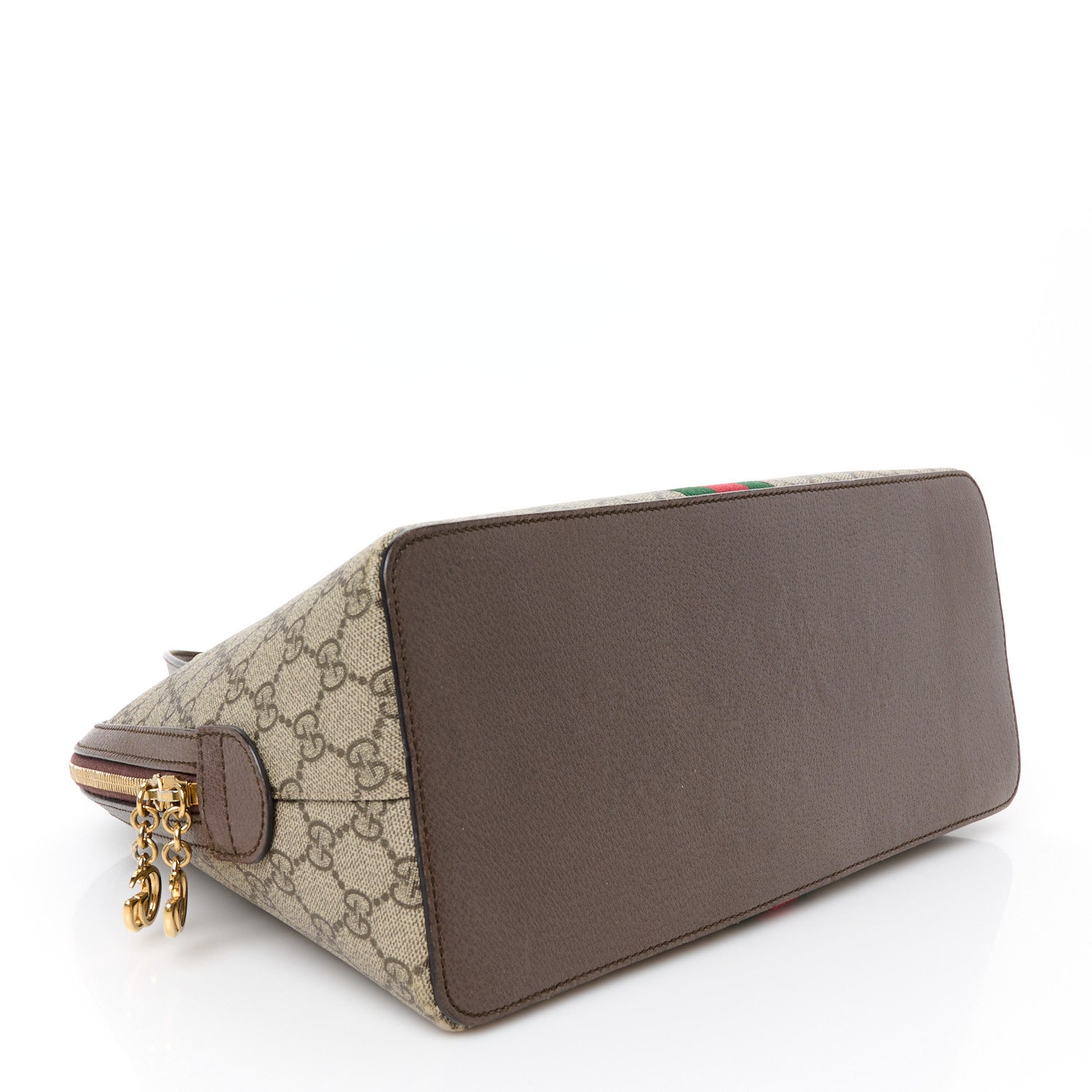 Gucci GG Supreme Monogram Web Medium Ophidia Top Handle Dome Bag Brown 4 of 11
