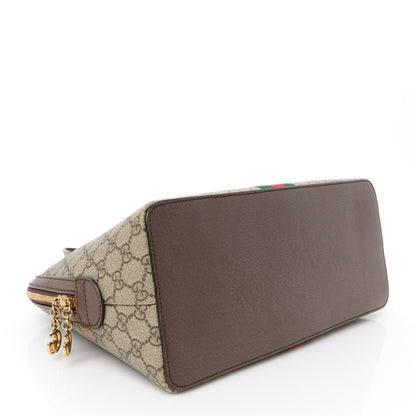 Gucci GG Supreme Monogram Web Medium Ophidia Top Handle Dome Bag Brown 4 of 11