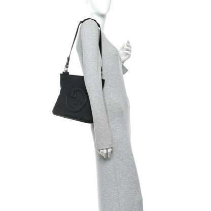 Gucci Sakai Be Green Calfskin Diagonal Stitched Small Blondie Tote  Black 2 of 11