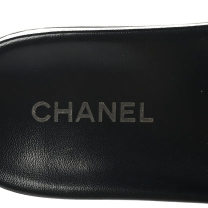 Chanel Fantasy Lambskin Chain Flat Sandals 40 Dark Blue 6 of 10