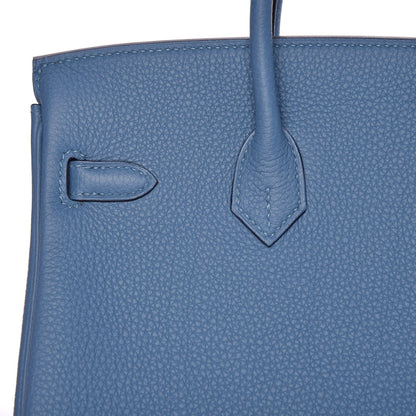 Hermes Togo Birkin 25 Azur 8 of 33
