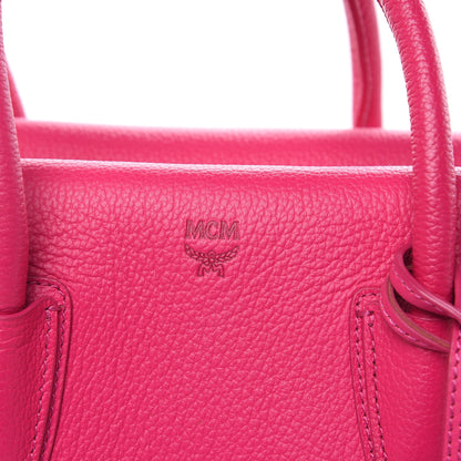 MCM Grained Calfskin Medium Milla Tote Beetroot Pink 8 of 16