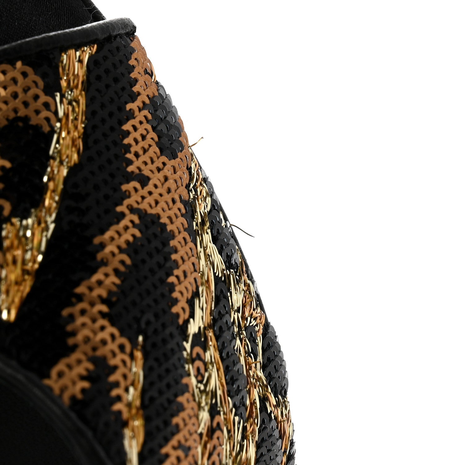 Christian Louboutin Miss Z Sequin Animal Print Mule 40 Gold Silver 9 of 10