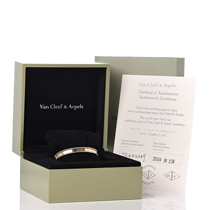 Van Cleef & Arpels 18K Yellow Gold Perlee Signature Bangle Bracelet S 6 of 6