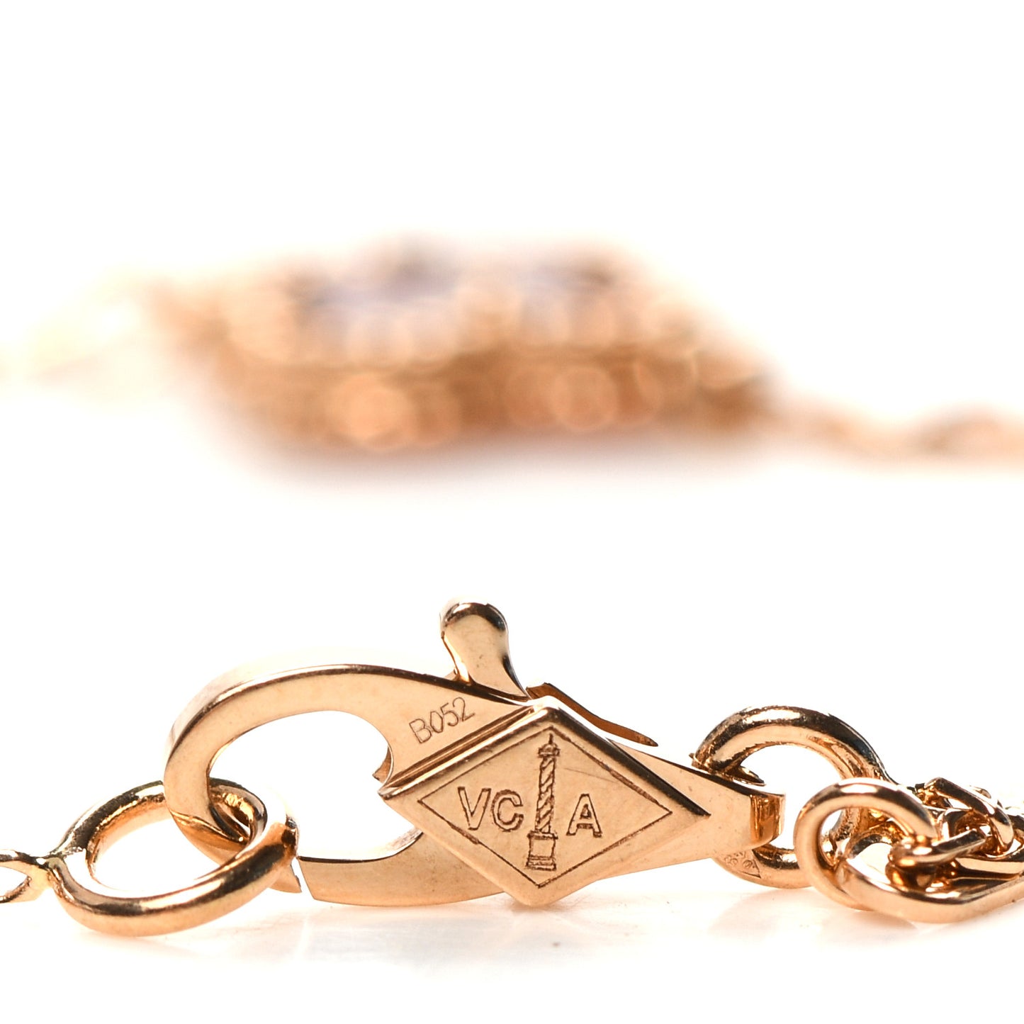 18K Rose Gold Carnelian Sweet Alhambra Bracelet