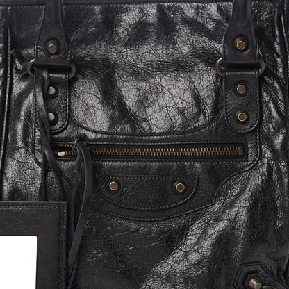 Balenciaga Agneau Classic Hardware S Sunday Tote Black 10 of 10