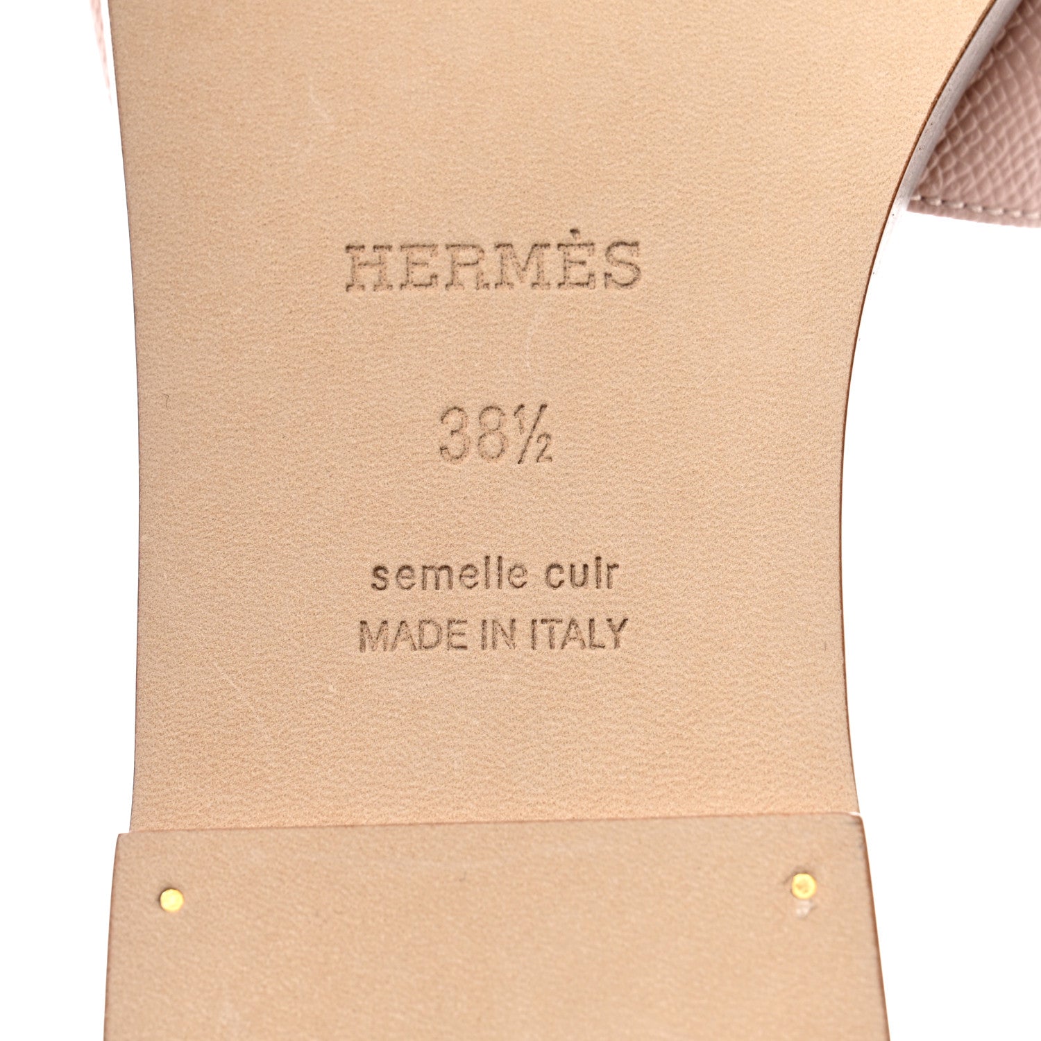Hermes Epsom Oran Sandals 38.5 Rose Pale 8 of 8