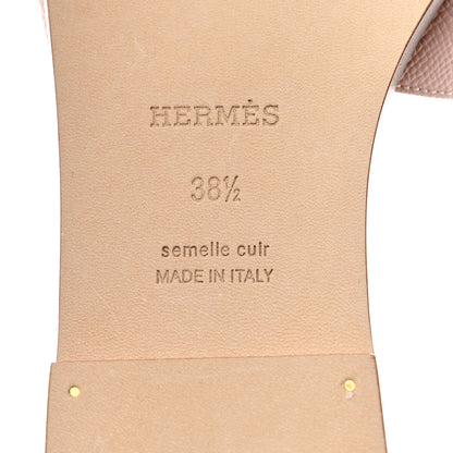 Hermes Epsom Oran Sandals 38.5 Rose Pale 8 of 8