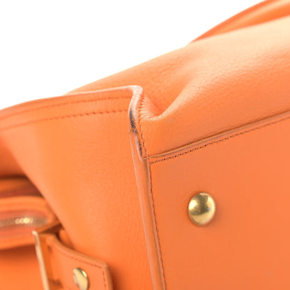 Saint Laurent Calfskin Small Classic Y Cabas Mandarine 8 of 15