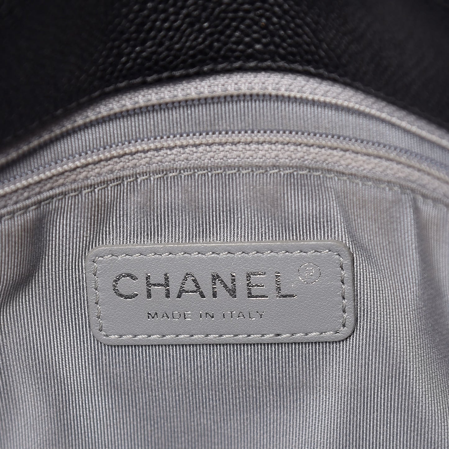 Caviar Quilted Large French Riviera Flap Black