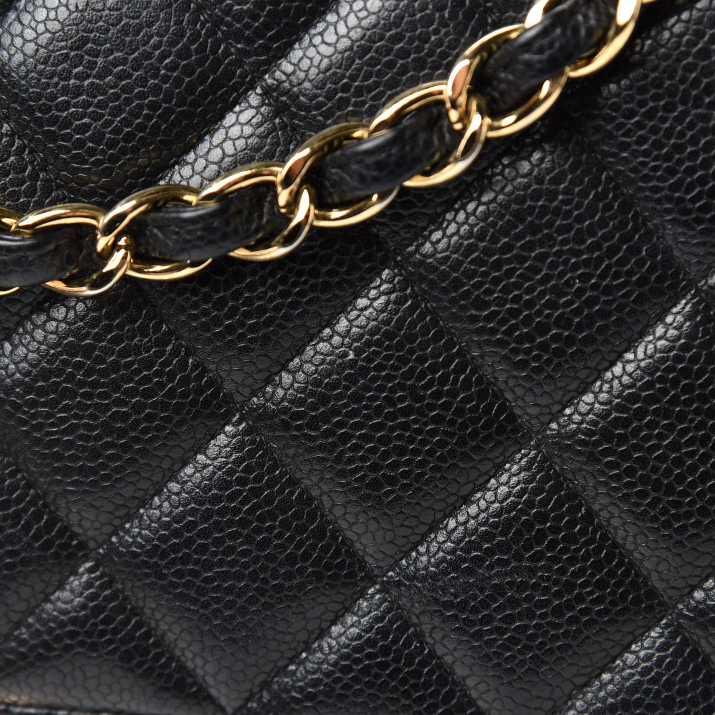 Caviar Quilted Jumbo Single Flap Black