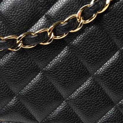 Chanel Caviar Quilted Jumbo Single Flap Black 10 of 14