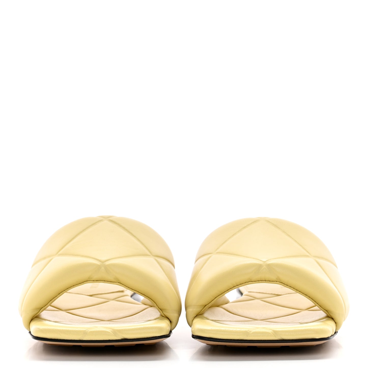 Nappa Quilted Rubber Lido Flat Sandals 36 Moon Beam