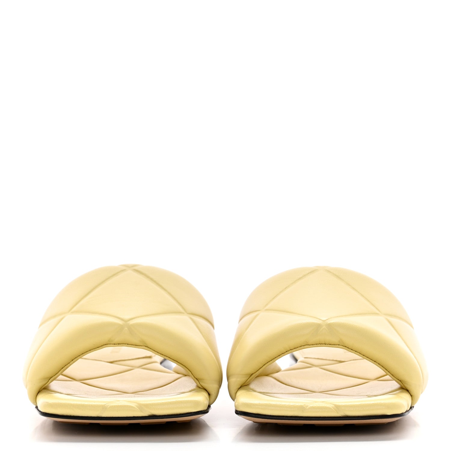 Bottega Veneta Nappa Quilted Rubber Lido Flat Sandals 36 Moon Beam 2 of 8