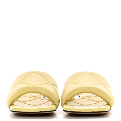 Bottega Veneta Nappa Quilted Rubber Lido Flat Sandals 36 Moon Beam 2 of 8
