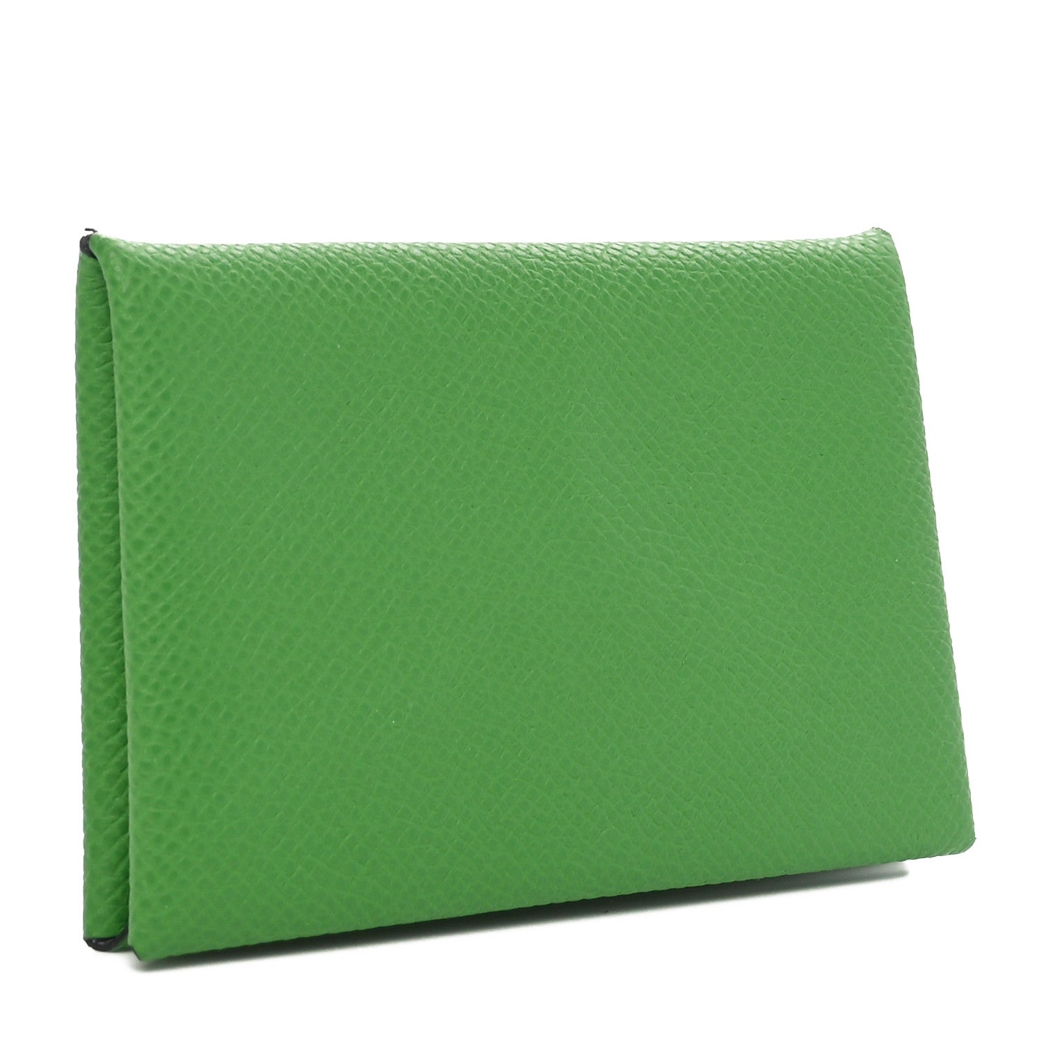 Hermes Epsom Verso Calvi Card Case Vert Yucca Celeste 3 of 8