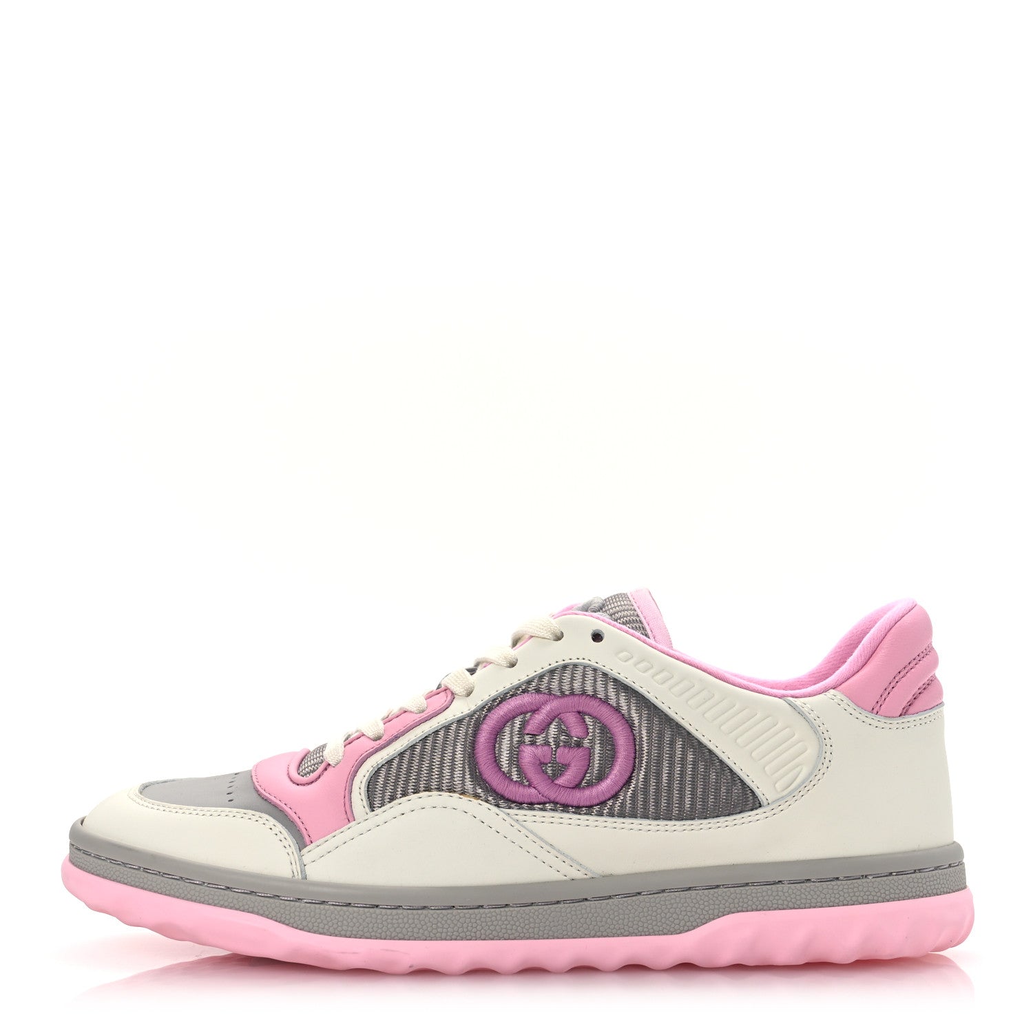 Gucci Dali Soft Calfskin Womens Mac80 Sneakers 37 Off White Grey Sky Light Rose 1 of 14