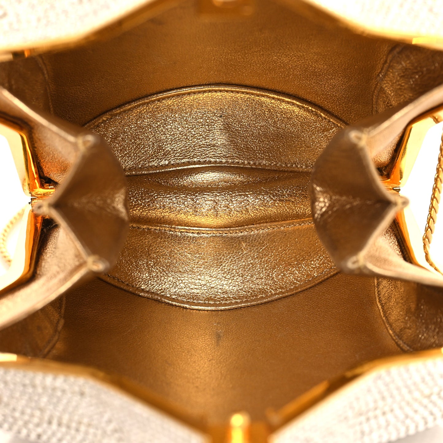 Swarovski Crystal Star Minaudiere Clutch Gold