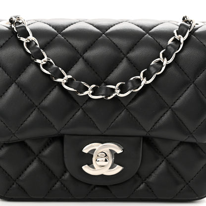 Chanel Lambskin Quilted Mini Square Flap Black 8 of 11