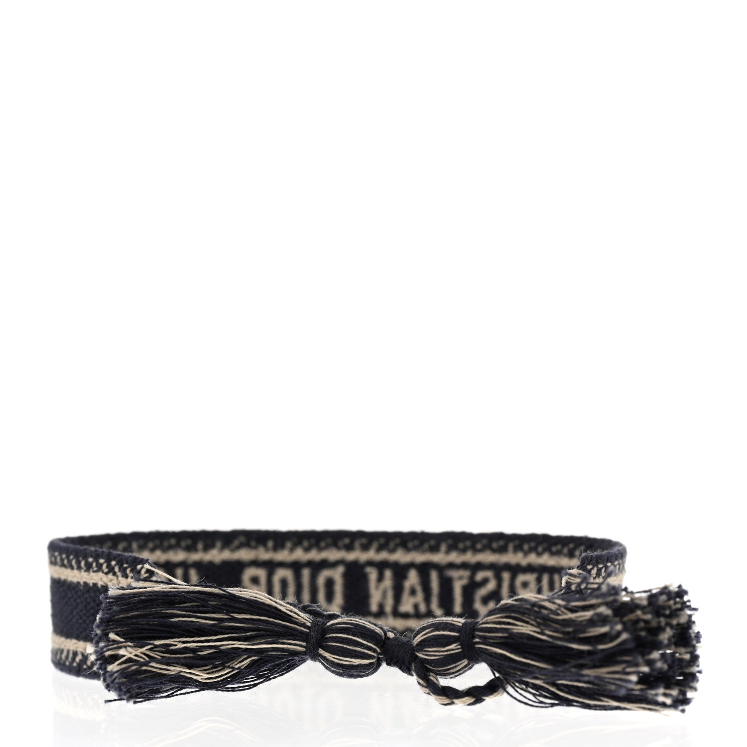 Christian Dior Woven Cotton J'Adior Friendship Bracelet Navy 3 of 5