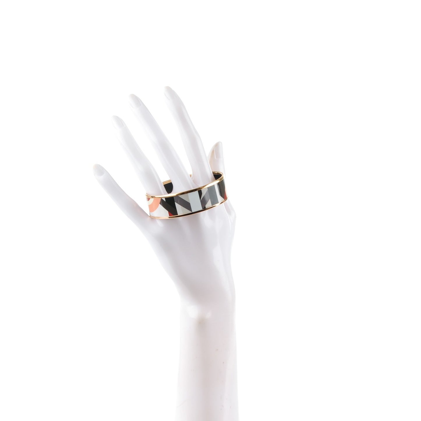Enamel Printed Wide Perspective Cavaliere Bracelet 62 Rose Gold