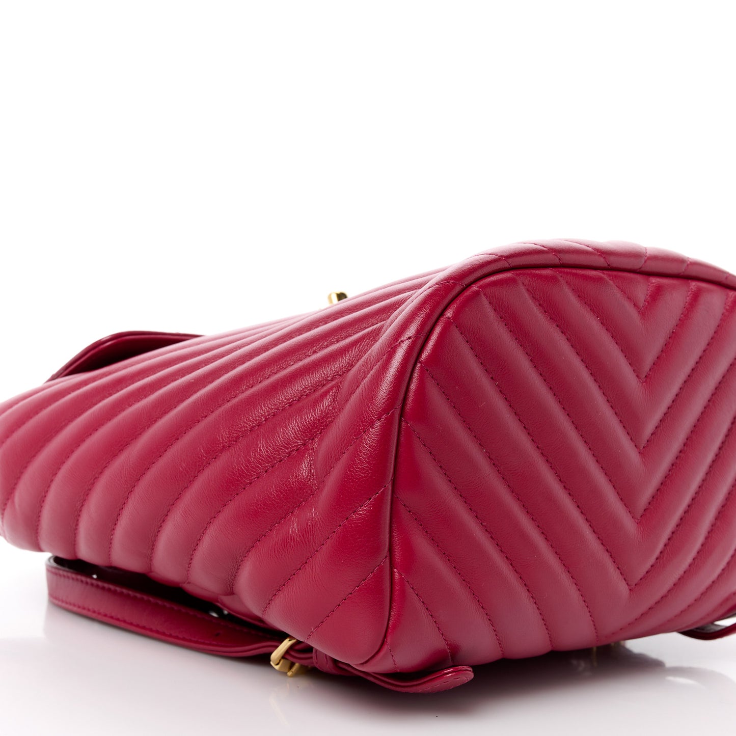 Lambskin Chevron Quilted Small Urban Spirit Backpack Dark Pink