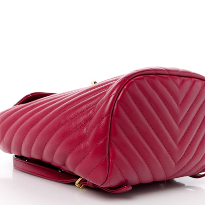 Chanel Lambskin Chevron Quilted Small Urban Spirit Backpack Dark Pink 10 of 13