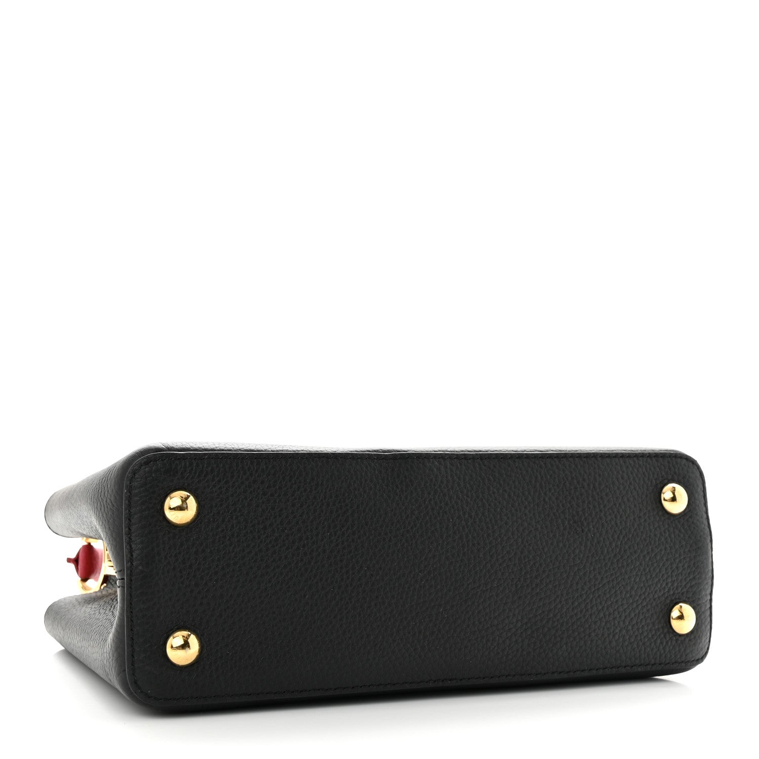 Louis Vuitton Taurillon Capucines MM Black Arizona Beige Ruby Red 4 of 11
