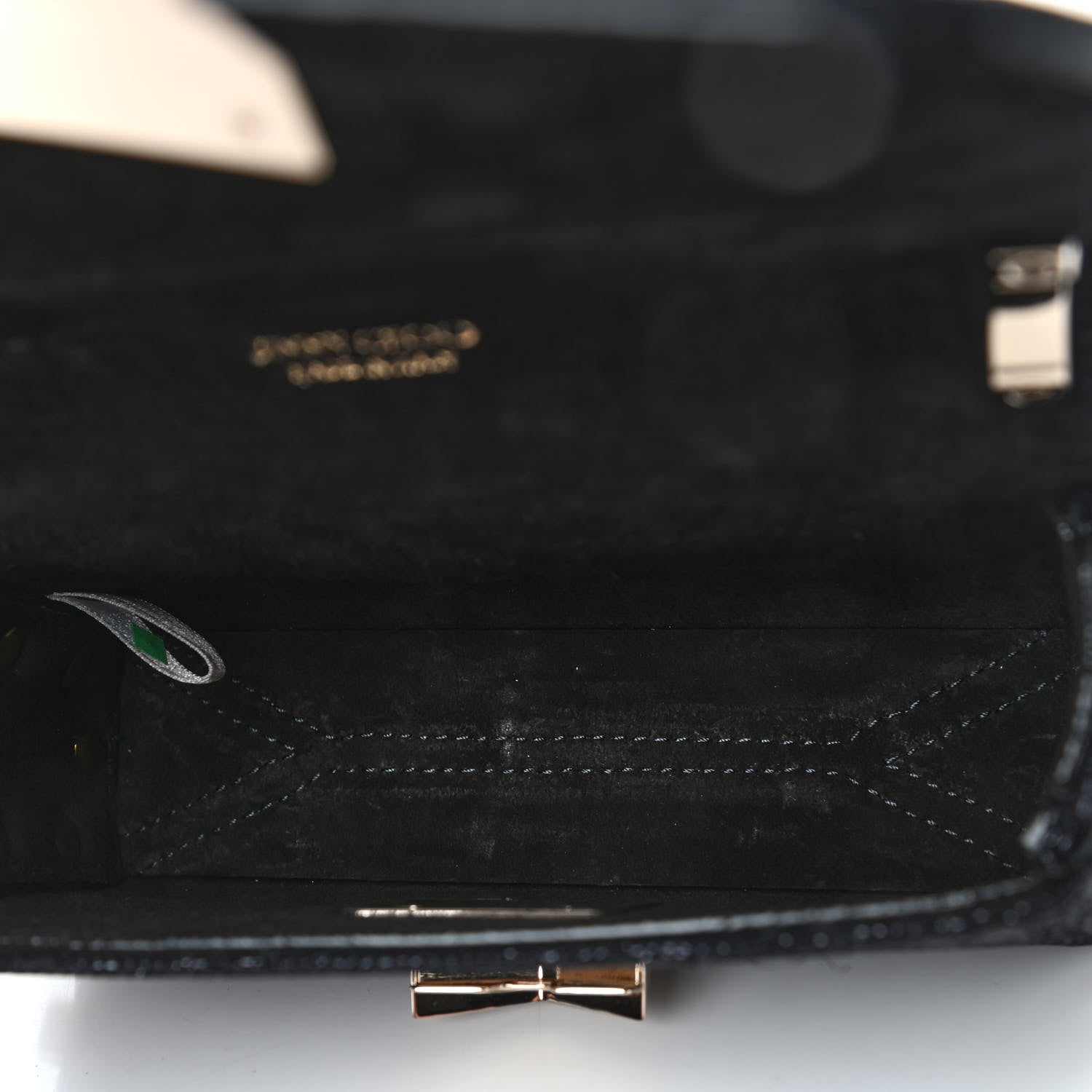 Jimmy Choo Wetlook Fabric Mini Lockett Shoulder Bag Black 4 of 4