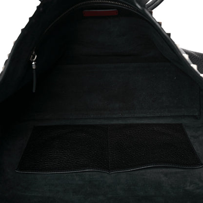 Valentino Garavani Grained Calfskin Rockstud Shoulder Tote Black 5 of 10