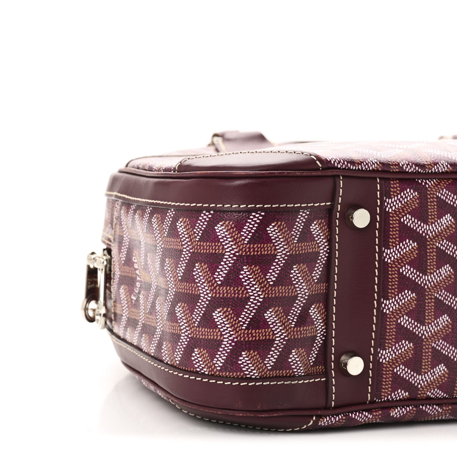 Goyard Goyardine Saint Jeanne MM Bowler Burgundy 8 of 9