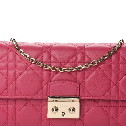 Christian Dior Lambskin Cannage Miss Dior Chain Wallet Fuchsia 10 of 10