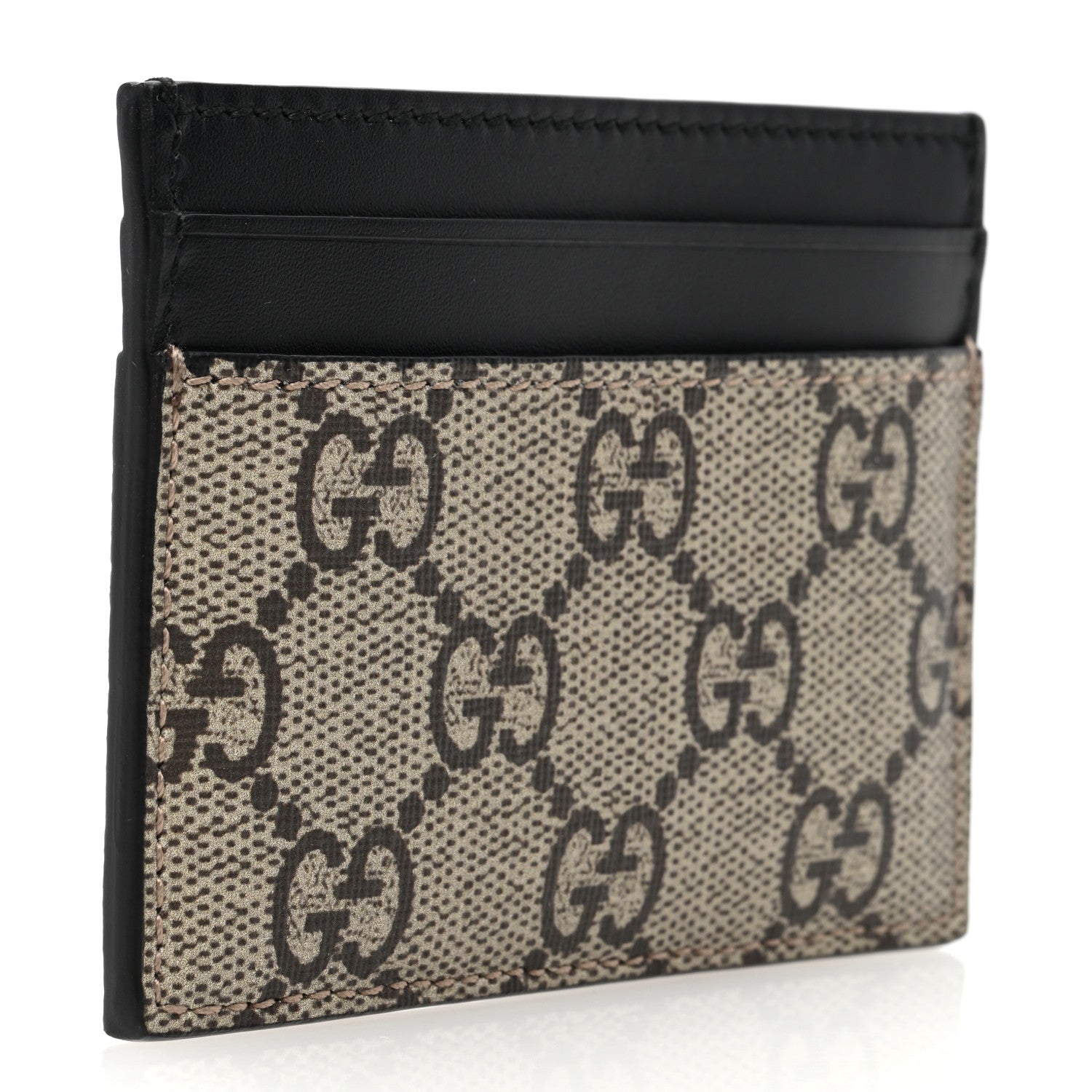 Gucci GG Supreme Monogram Tiger Print Zip Around Card Case Black 3 of 7