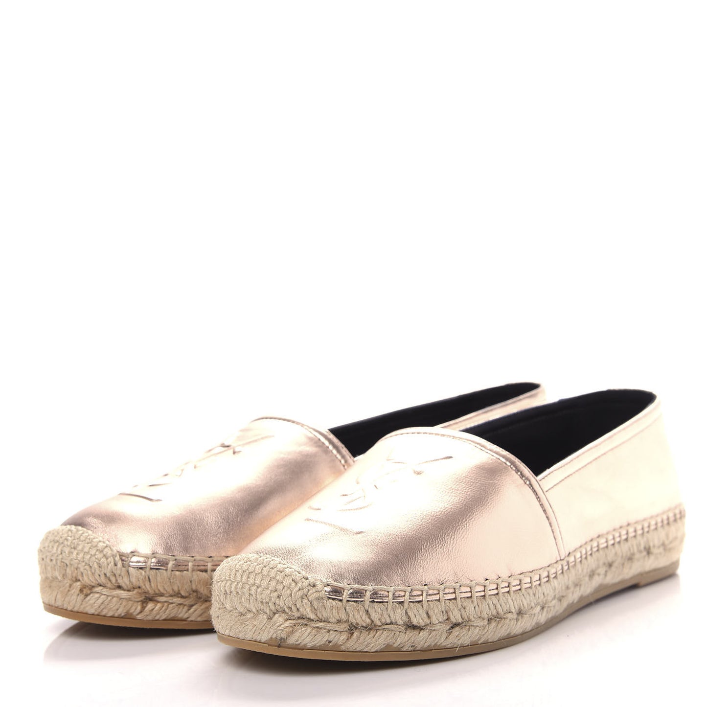 Metallic Lambskin Monogram Espadrilles 36 Blush
