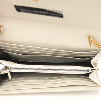 Gucci Wonka Grain Calfskin Diana Chain Wallet Mystic White 5 of 12