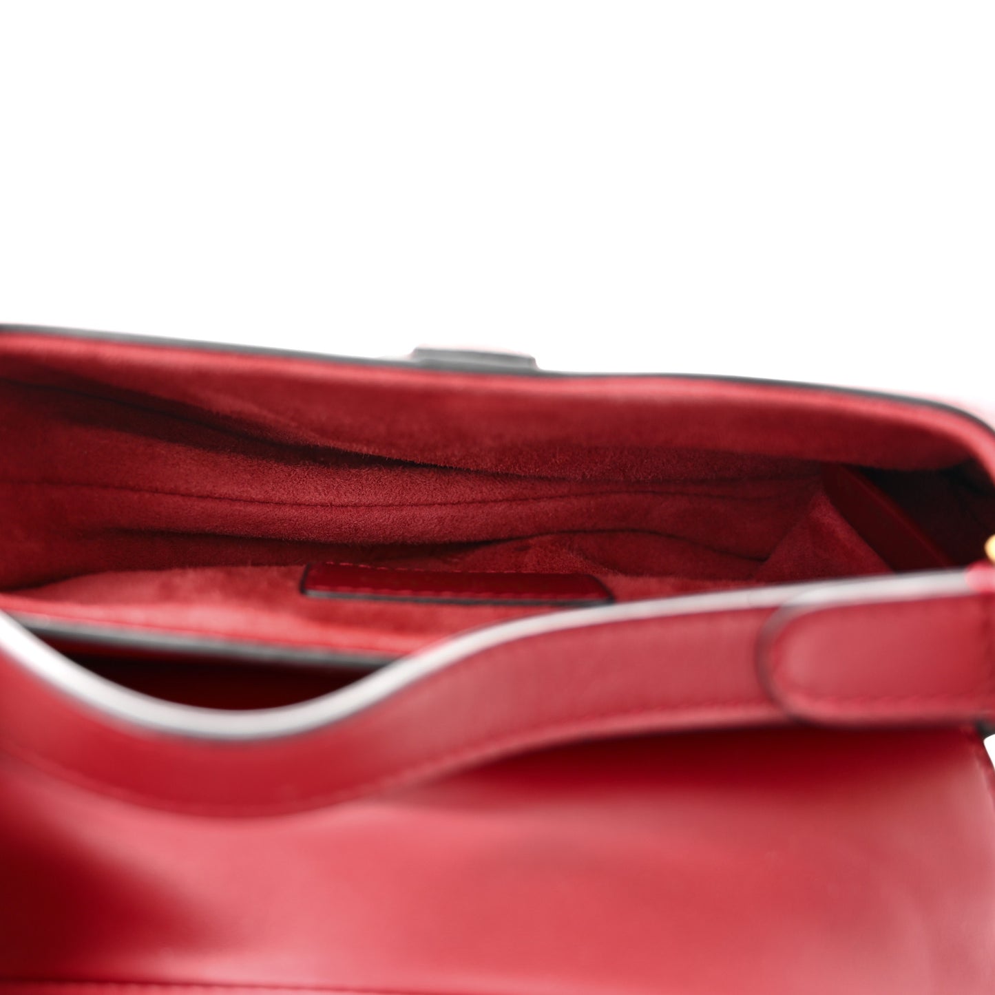 Calfskin Mini Saddle Bag Scarlet