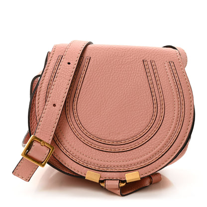 Chloe Grained Calfskin Small Marcie Saddle Bag Pink 1 of 11