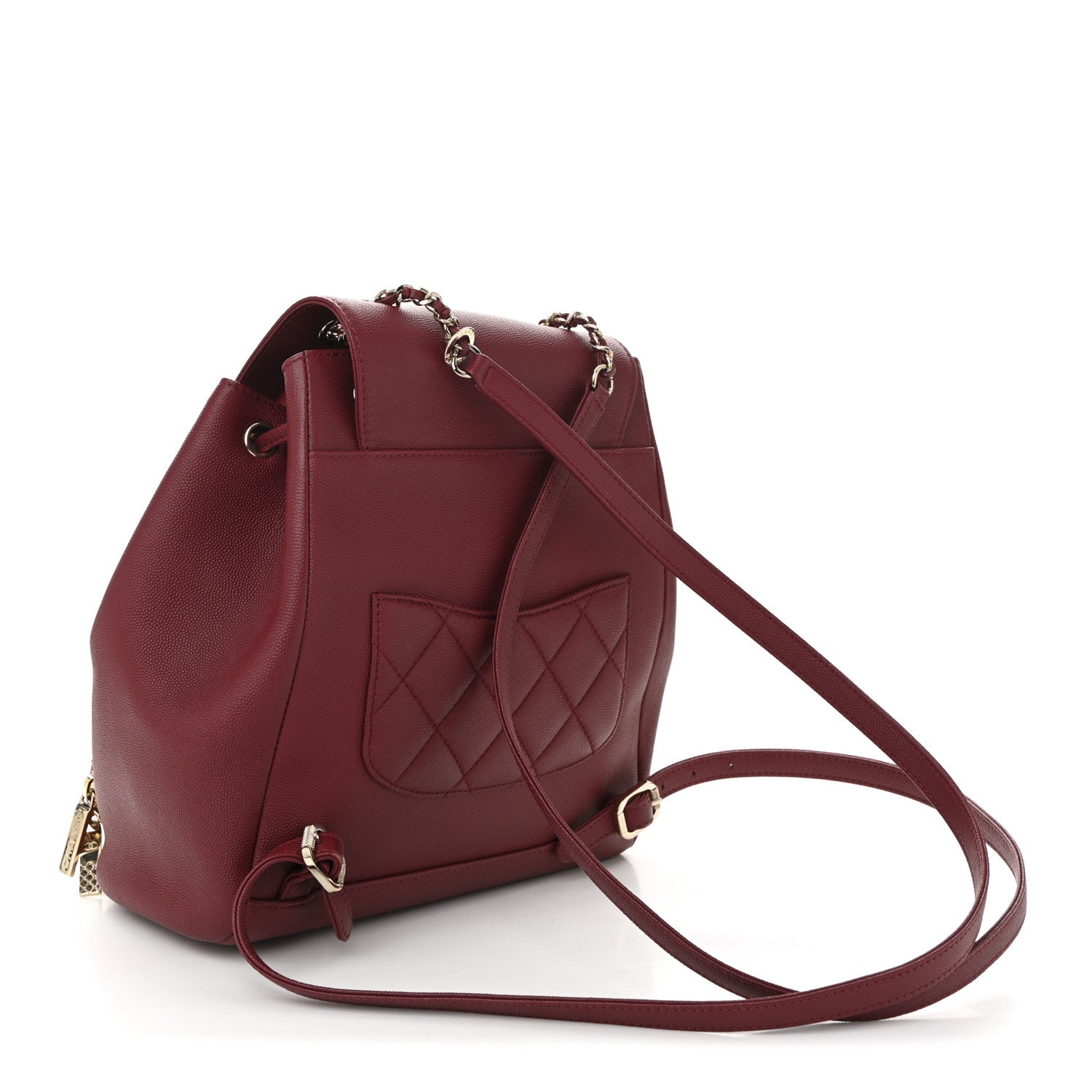 Chanel Caviar Quilted Business Affinity Backpack Burgundy 3 of 11