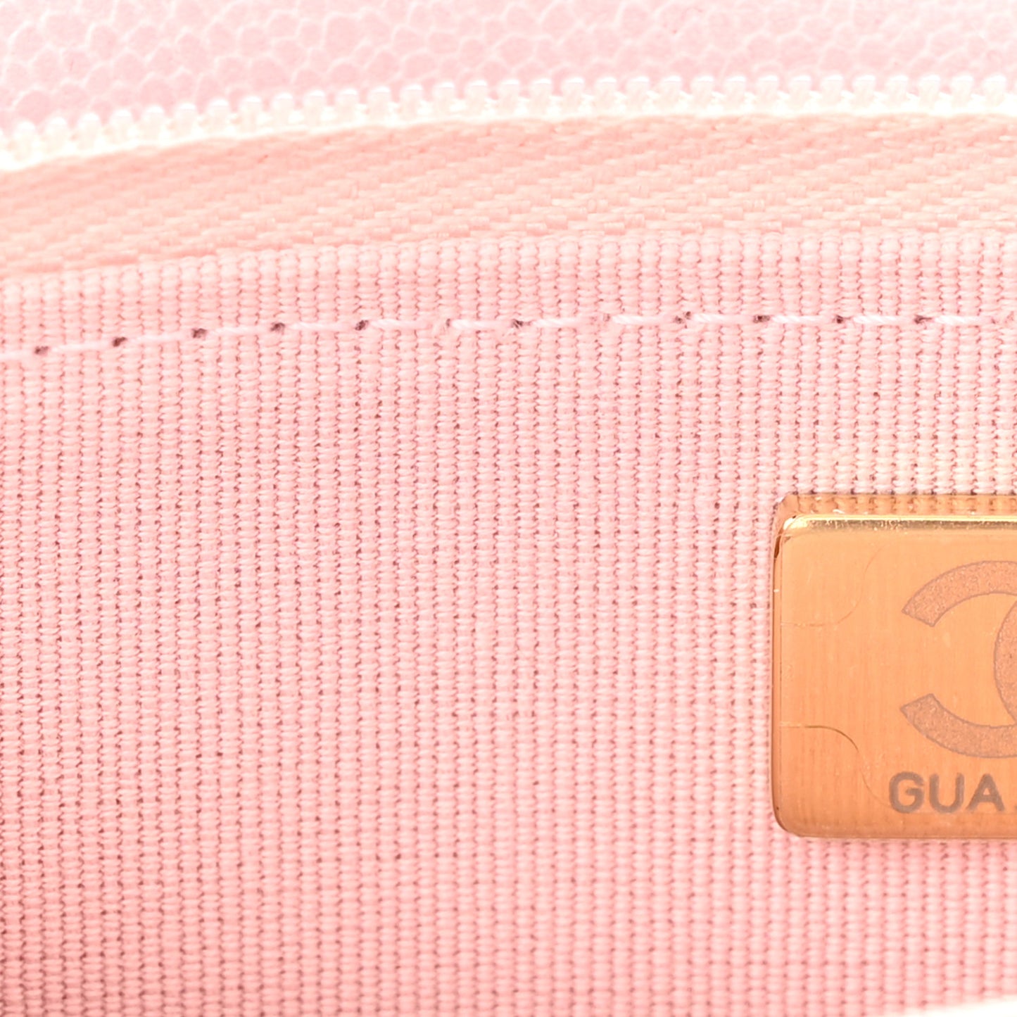Caviar Quilted Studded CC Wallet on Chain WOC Light Pink