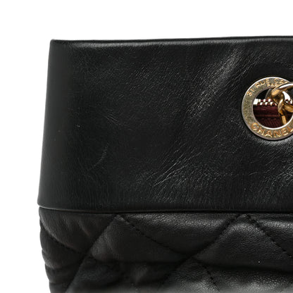 Chanel Calfskin Quilted Large Soft Elegance Tote Black 22 of 25