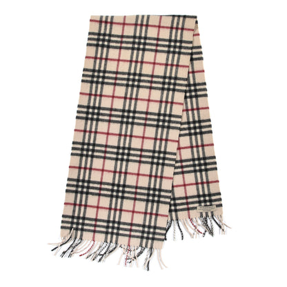Burberry Cashmere Giant Heritage Check Fringe Scarf Camel 2 of 4