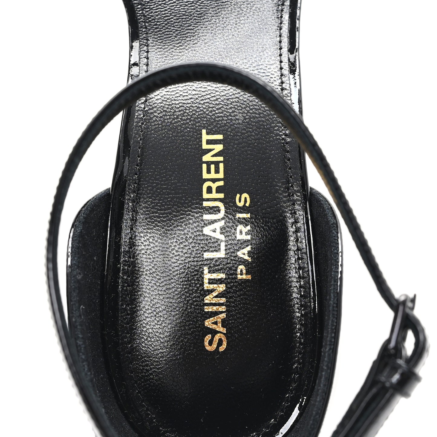 Patent Calfskin Opyum 110 Sandals 39 Black