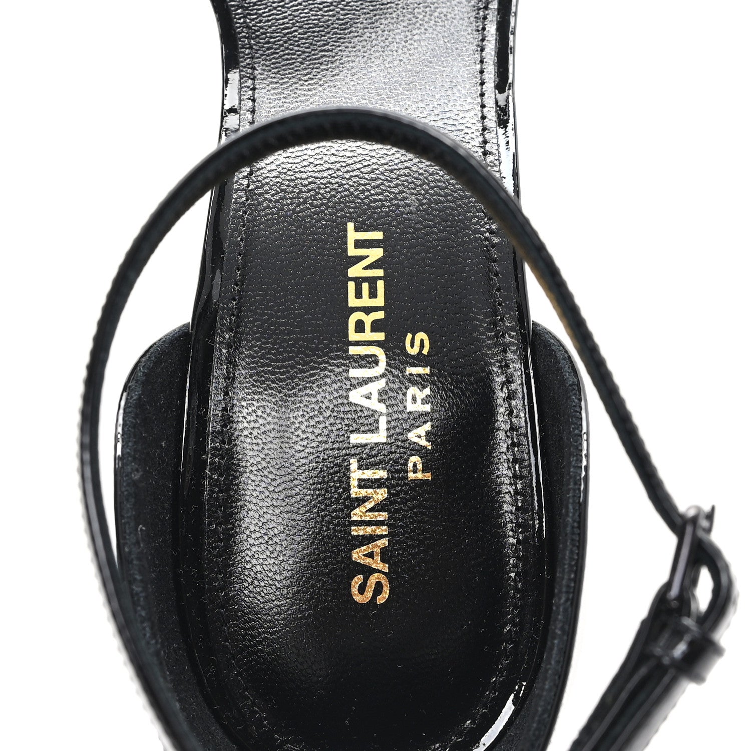 Saint Laurent Patent Calfskin Opyum 110 Sandals 39 Black 8 of 10