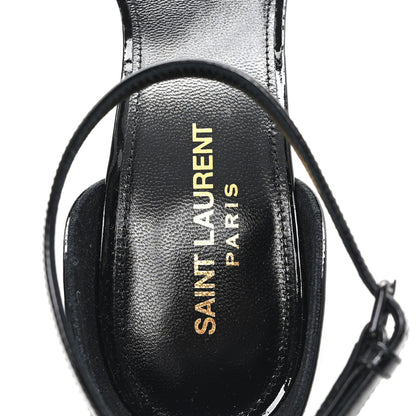 Saint Laurent Patent Calfskin Opyum 110 Sandals 39 Black 8 of 10