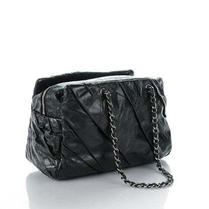 Chanel Glazed Calfskin Twisted Large Tote Black 3 of 7