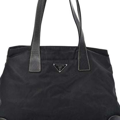 Prada Tessuto Nylon Saffiano Tote Black 7 of 9