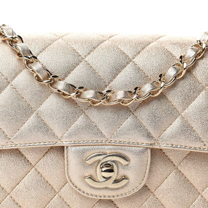 Chanel Metallic Lambskin Quilted Mini Rectangular Flap Gold 10 of 11