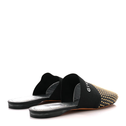 Givenchy Calfskin Studded Bedford Logo Mule Slides 36 Black 4 of 8